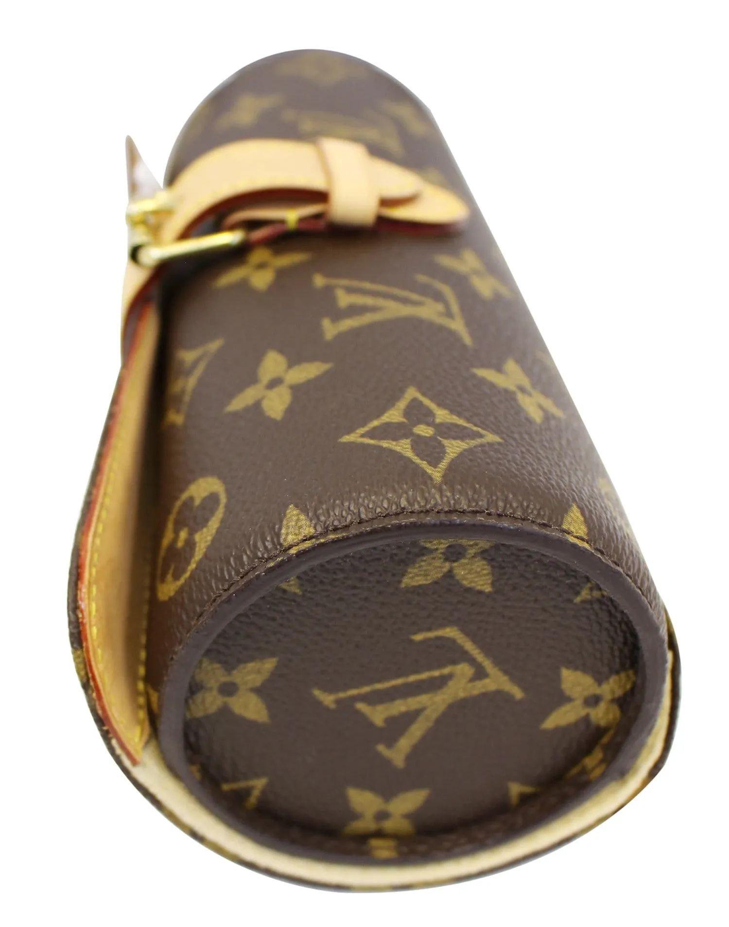 LOUIS VUITTON Watch Case Used  Monogram Canvas Etui 3 Montre