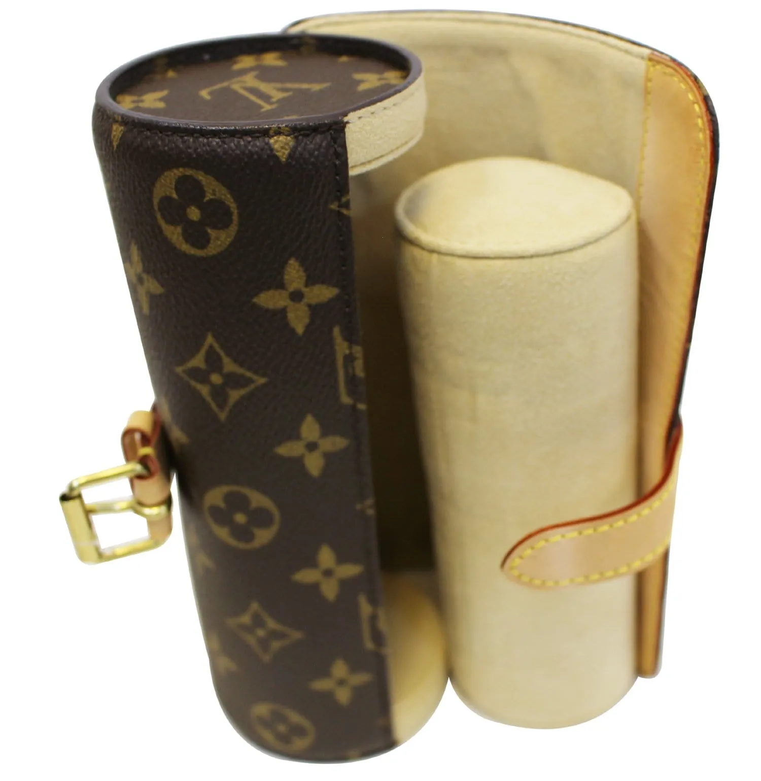 LOUIS VUITTON Watch Case Used  Monogram Canvas Etui 3 Montre