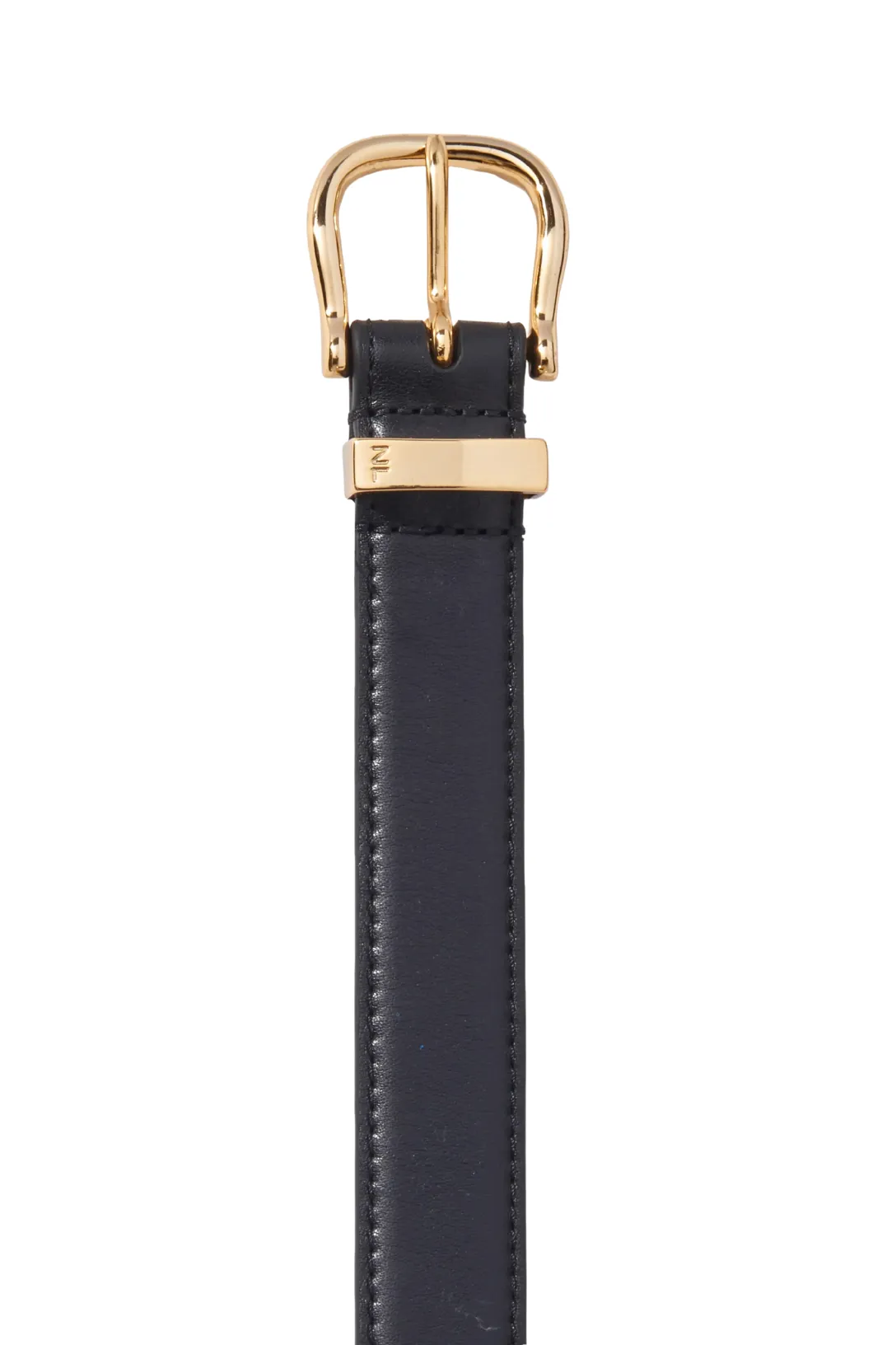 Louise Belt | Black w/ Shiny Brass Buckle