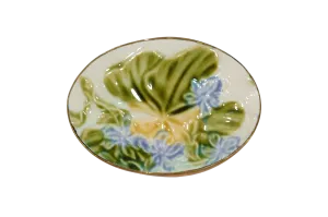 Lovely Lavender Majolica Belt Buckle