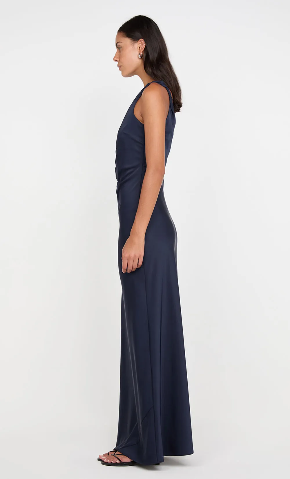 LUNETTA TWIST STRAP DRESS - INK