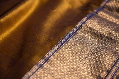 Maheswari Handloom saree - Seher - Mustard zari