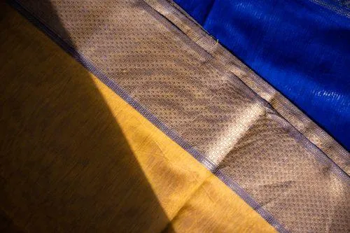 Maheswari Handloom saree - Seher - Mustard zari