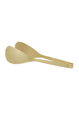 Malibu Serving Tongs St. Steel w Brass Finish