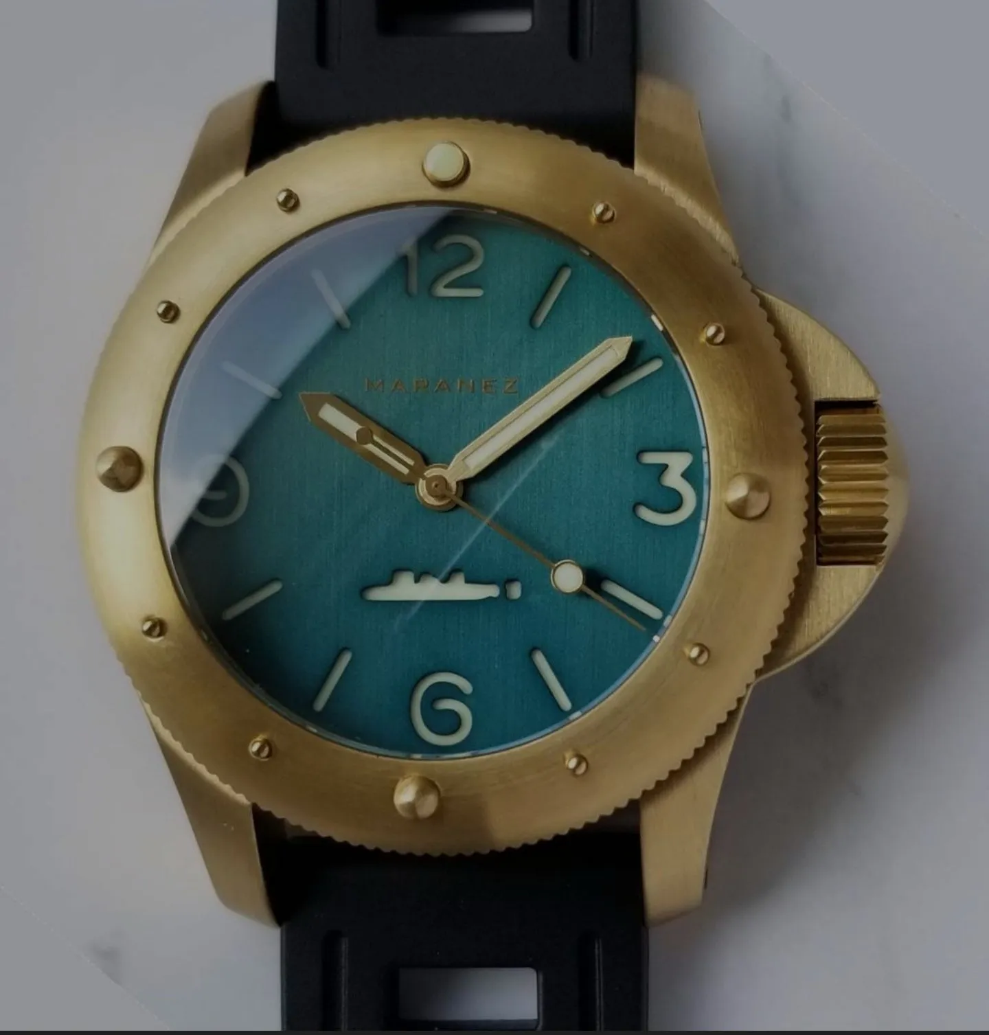 Maranez Rawai Brass Watch Teal