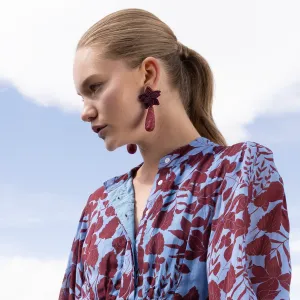 Marbella Earrings- Wine