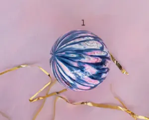 Marble Ball Ornament, 4" - Assorted