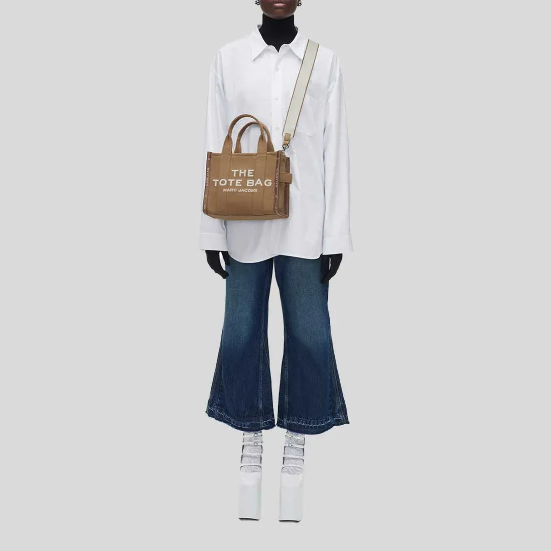 MARC JACOBS The Jacquard Small Tote Bag Camel RB-M0017025