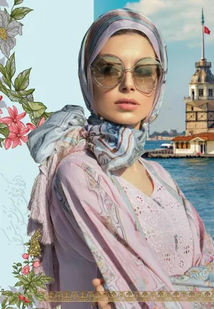 Maria b. Summer 2019 Cotton-Lawn Pink Embroidery Suit