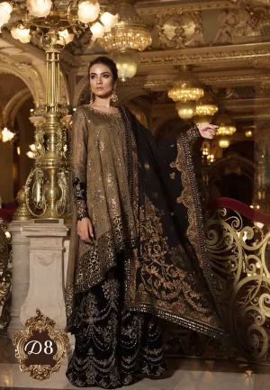 Maria B. Wedding Collection - Brown Colored With Embroidery