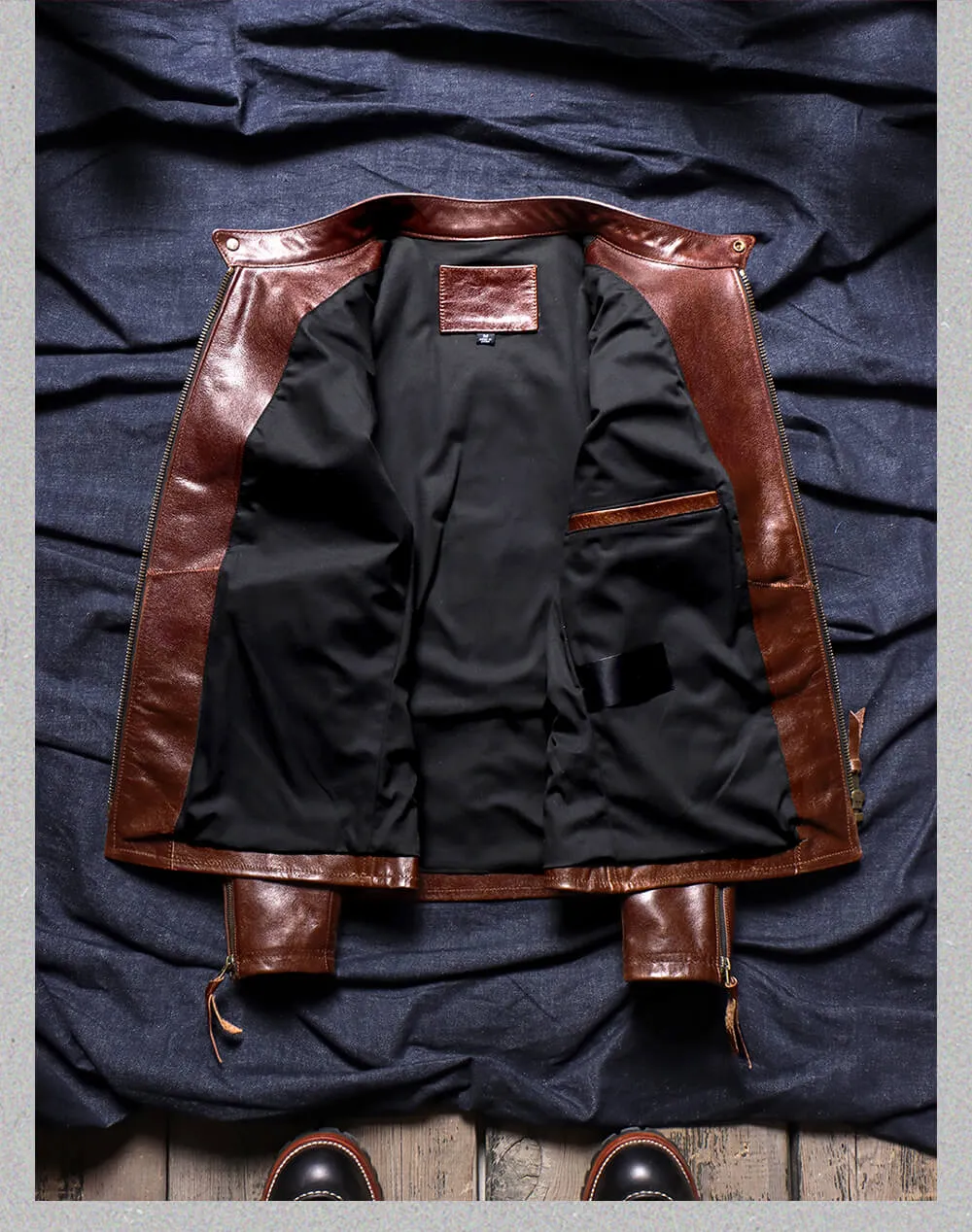 Men's 1900s Biker Leather Jacket