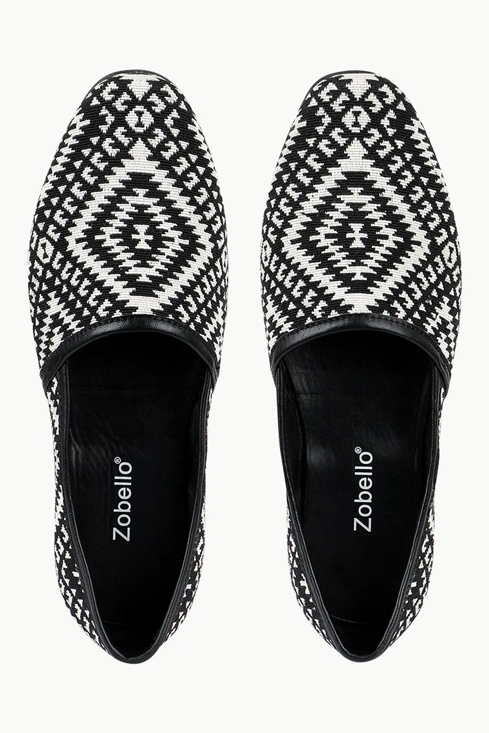 Men's Geometric Jacquard Slip-On Juttis