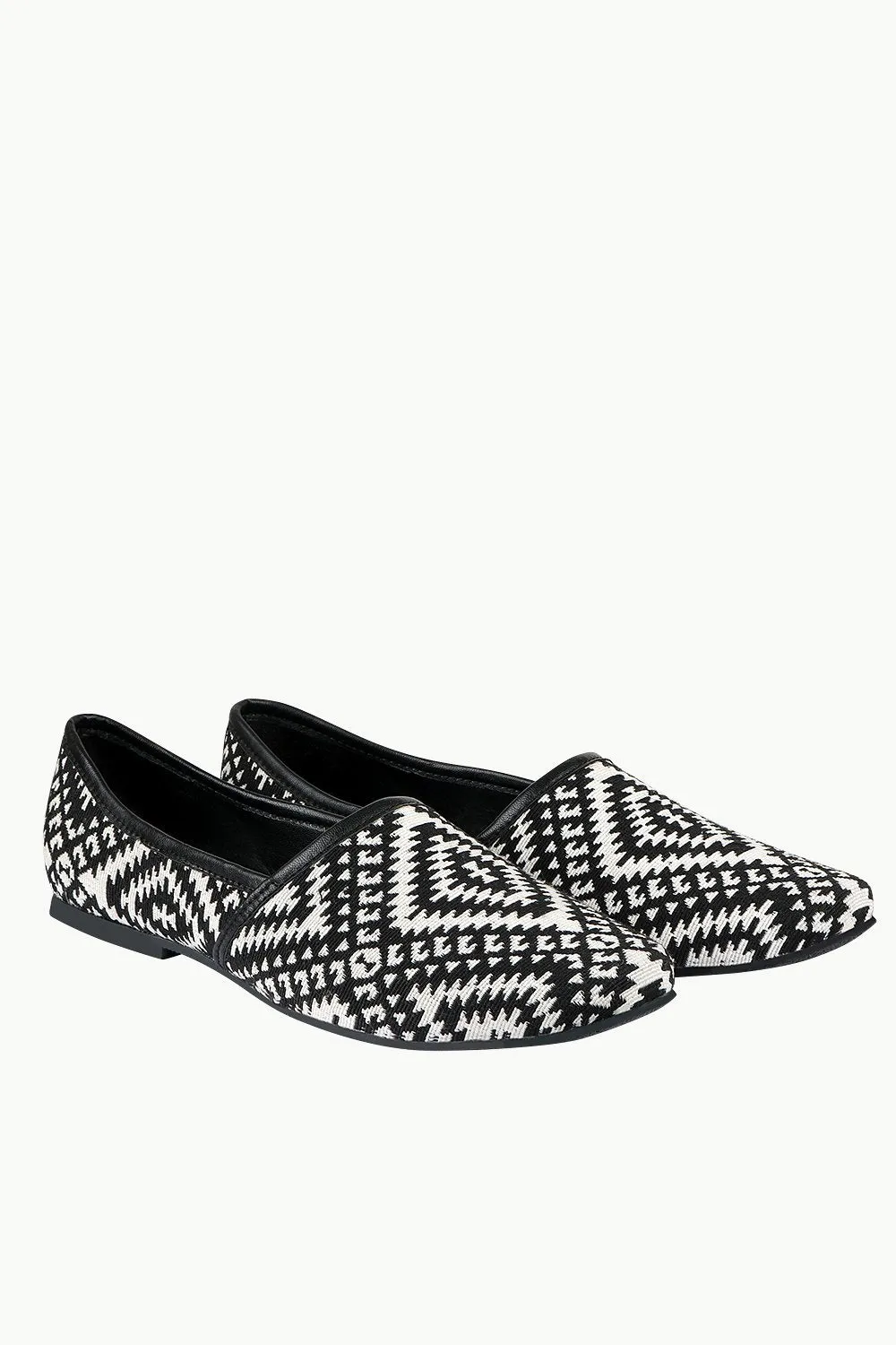 Men's Geometric Jacquard Slip-On Juttis