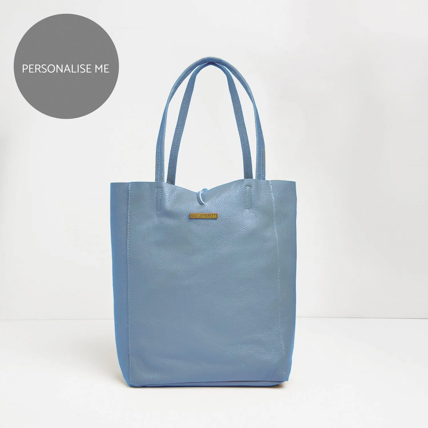 Milan Soft Leather Tote Bag in Blush Pink