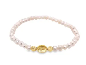 Mini Miraculous/Guadalupe Gemstone Elastic Bracelet