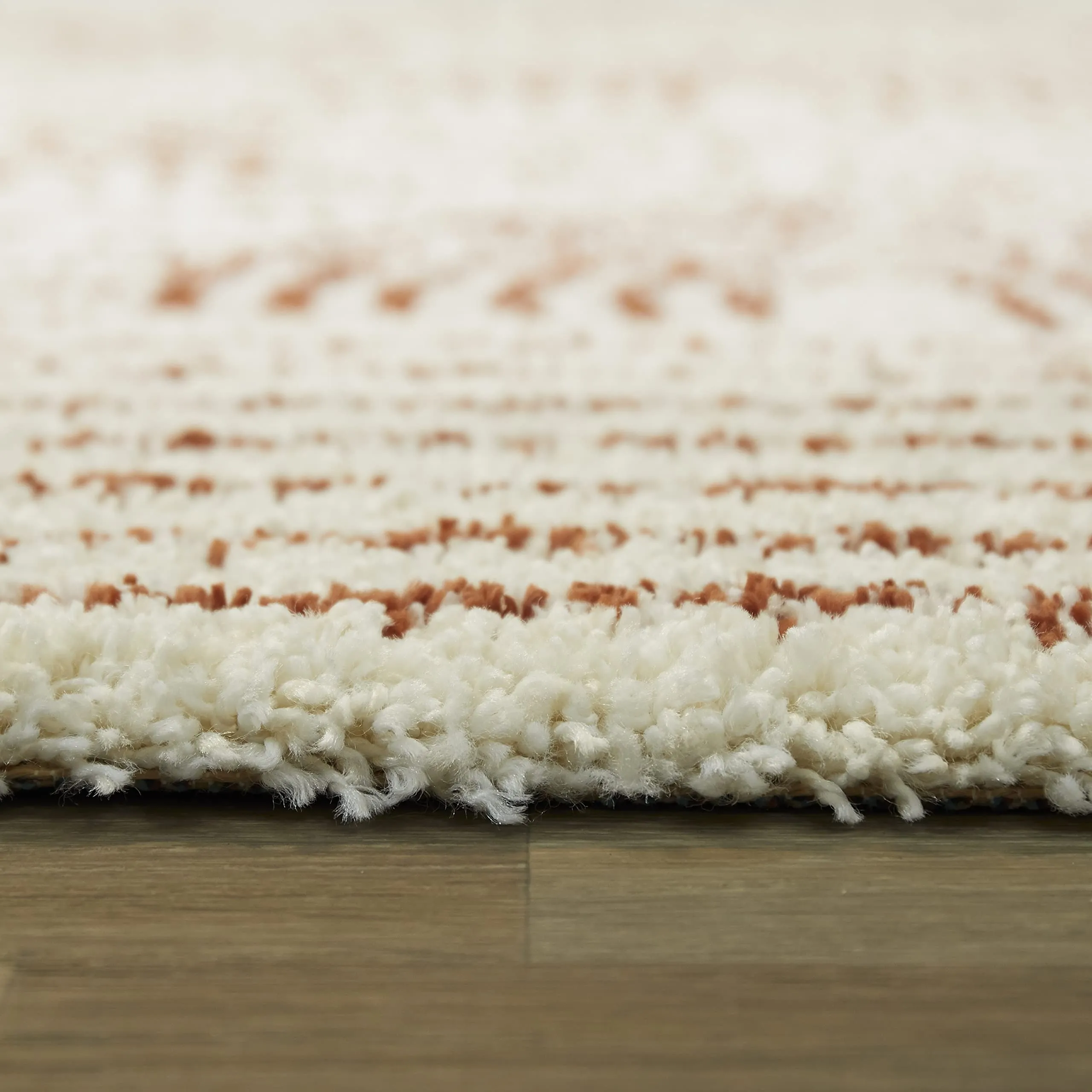 Mod-Tod Hailey Kids Rainbow Print Shag Berber Area Rug