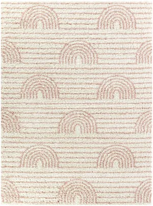 Mod-Tod Hailey Kids Rainbow Print Shag Berber Area Rug