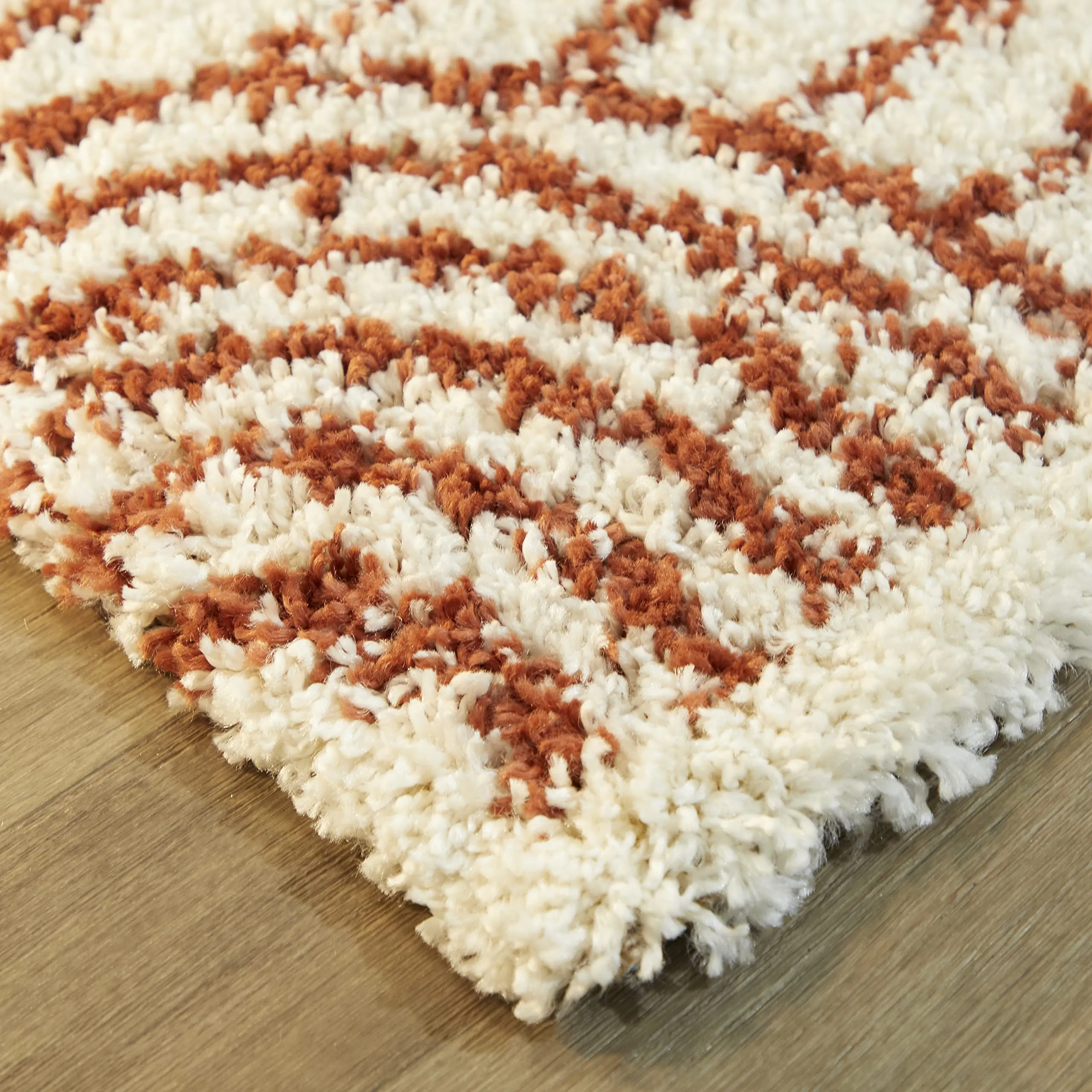 Mod-Tod Hailey Kids Rainbow Print Shag Berber Area Rug