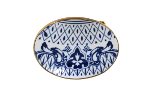 Modern Blue Willow Belt Buckle