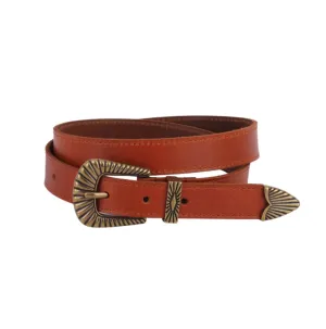 MOST WANTED BOHEMIAN BRASS BUCKLE LEATHER BELT