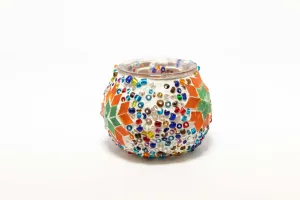 Multi Colored Turkish Mosaic Candle Holder