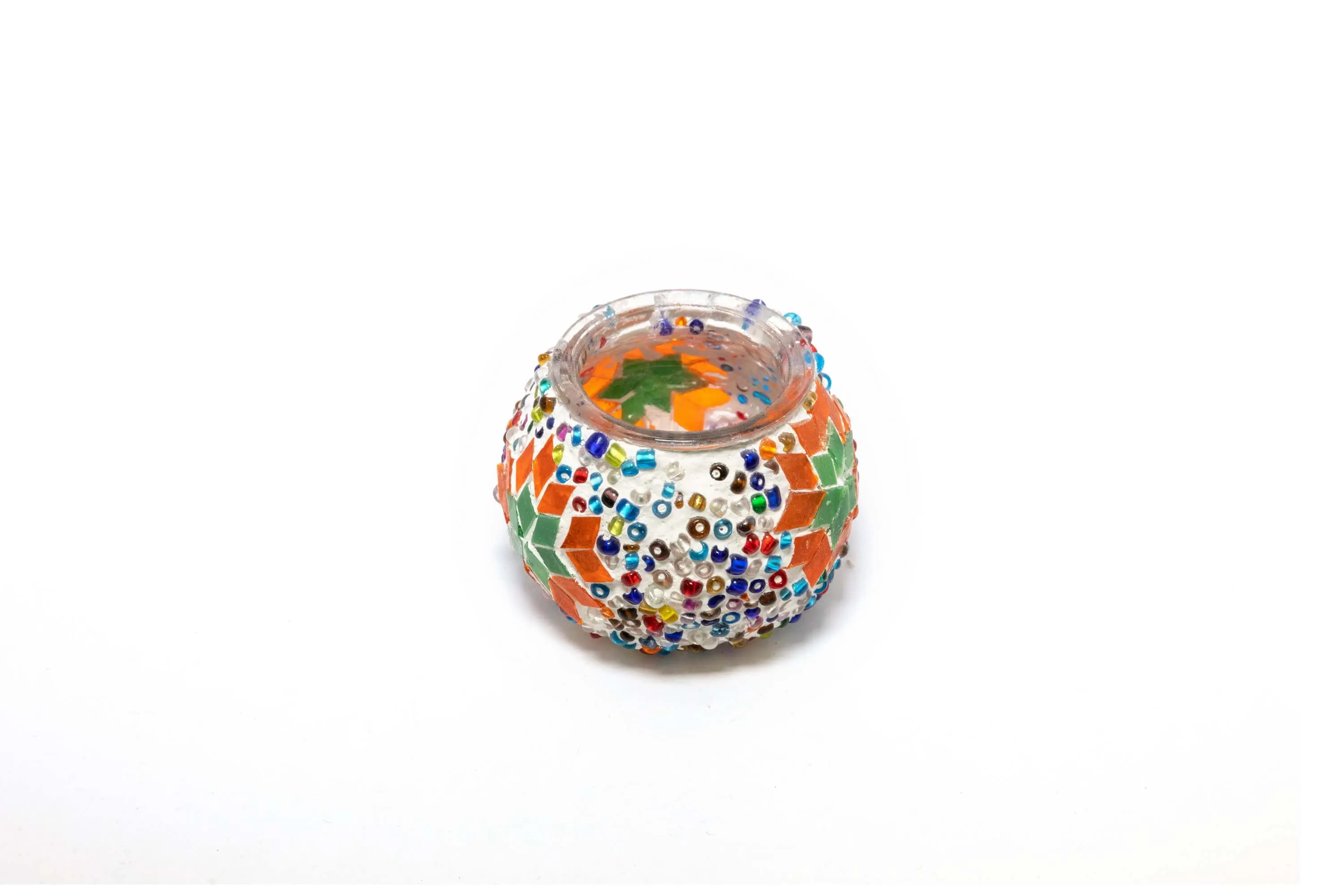 Multi Colored Turkish Mosaic Candle Holder