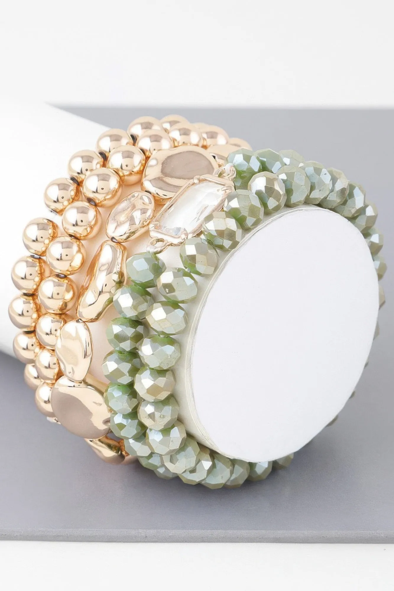 Multicolor Crystal Beaded Bracelet