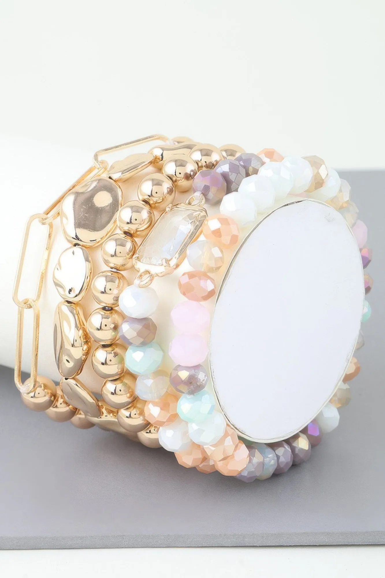 Multicolor Crystal Beaded Bracelet