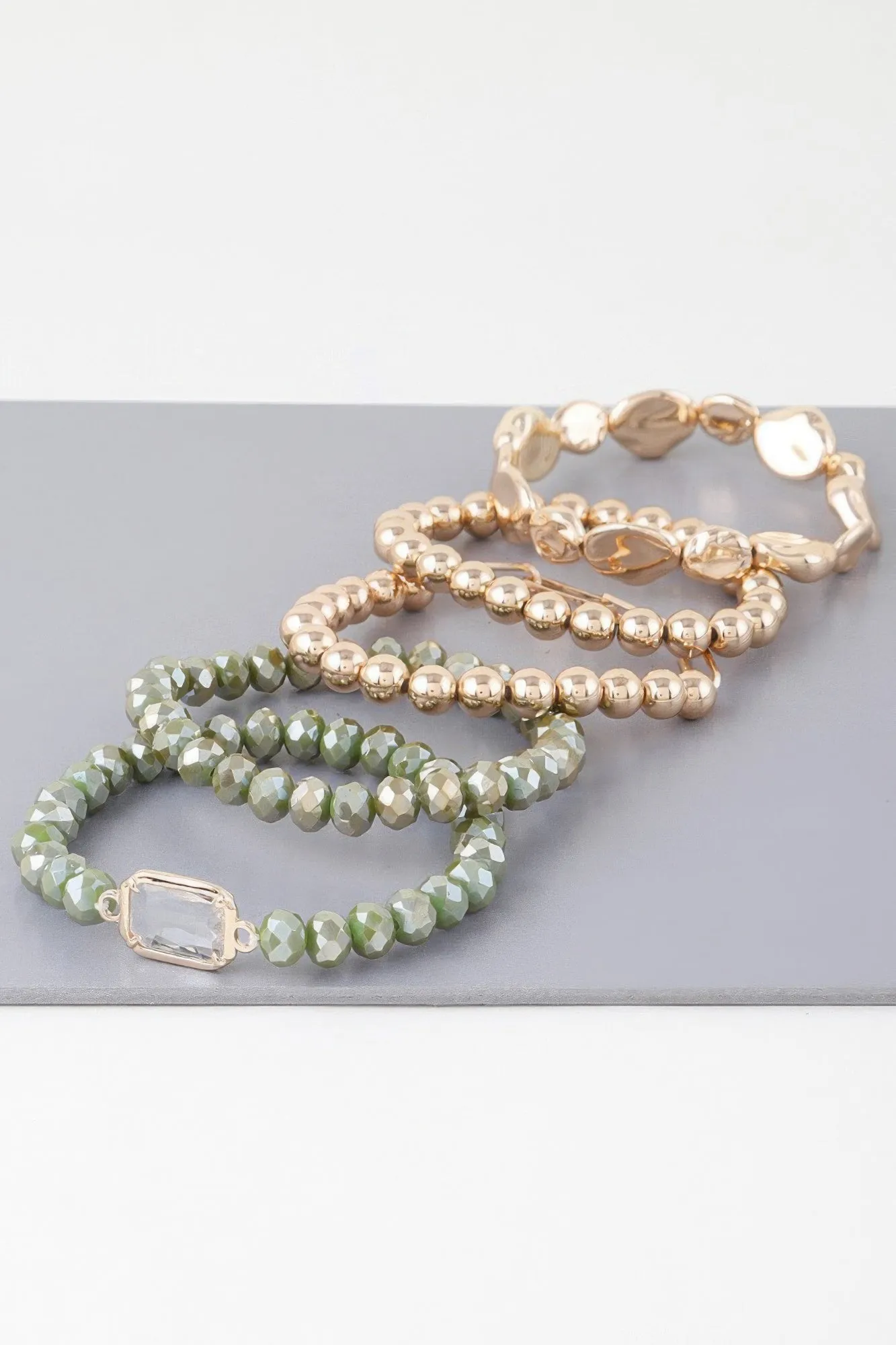 Multicolor Crystal Beaded Bracelet