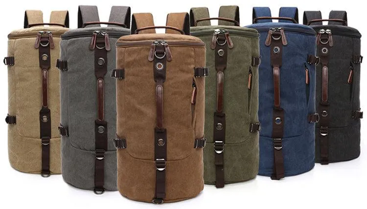 Multifunctional Outdoor Canvas Solid Back And Hand Travellers Grey Bags