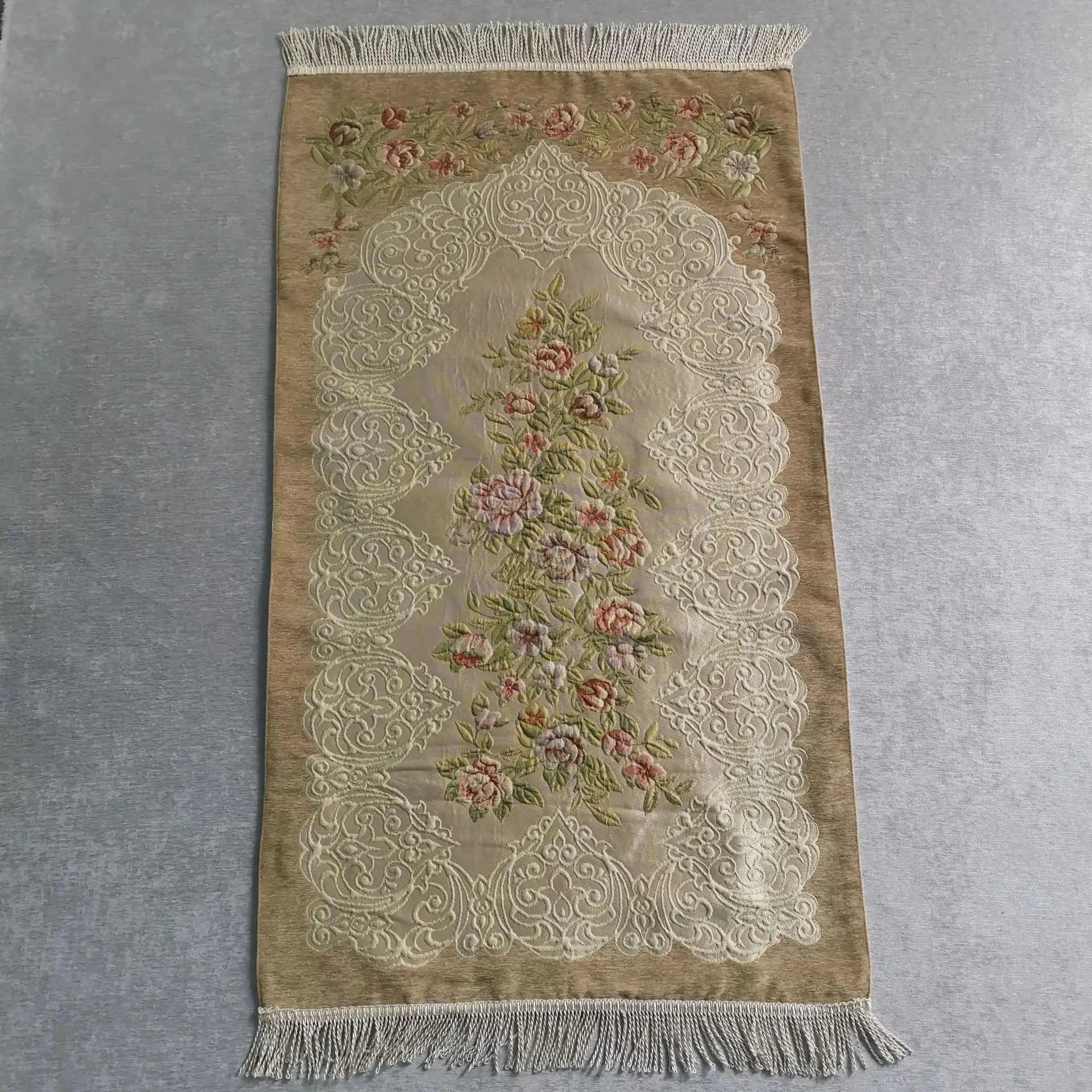 Muslim Worship Blanket Chenille Jacquard Carpet Prayer Mat Islamic