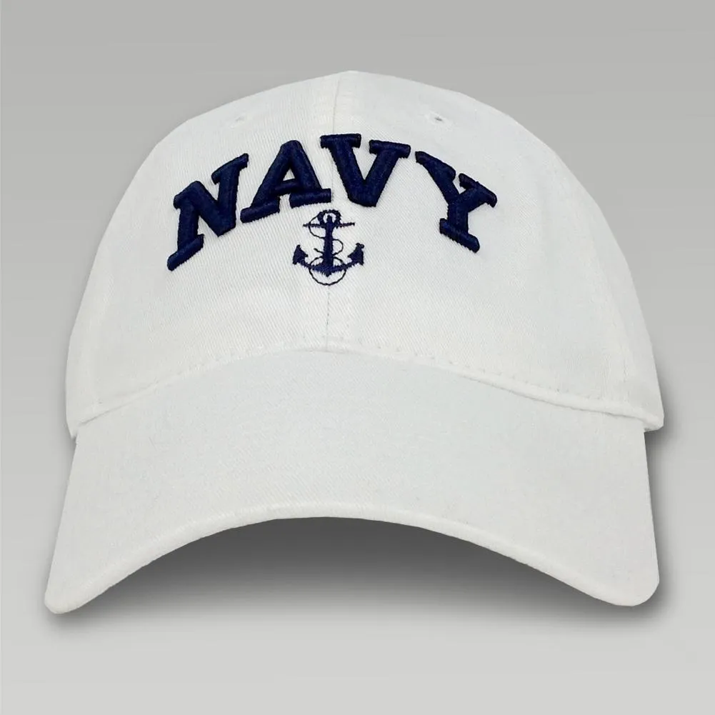 Navy Womens Anchor Hat (White)