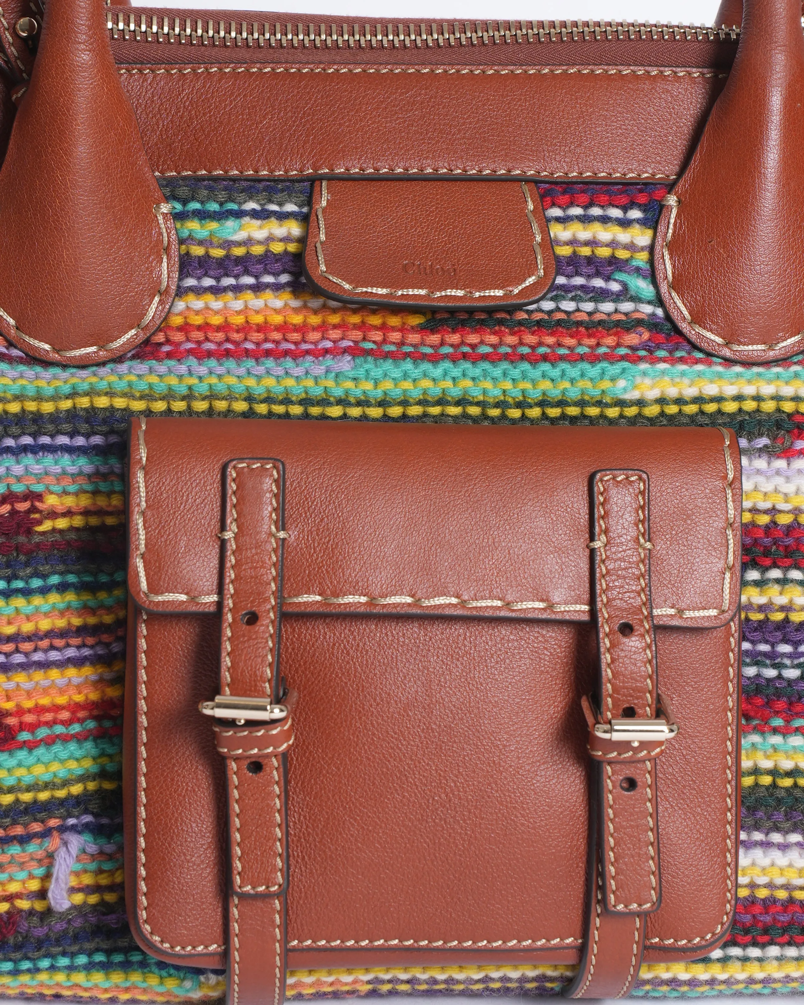 New Chloe women multicolor fringed women's satchel bag