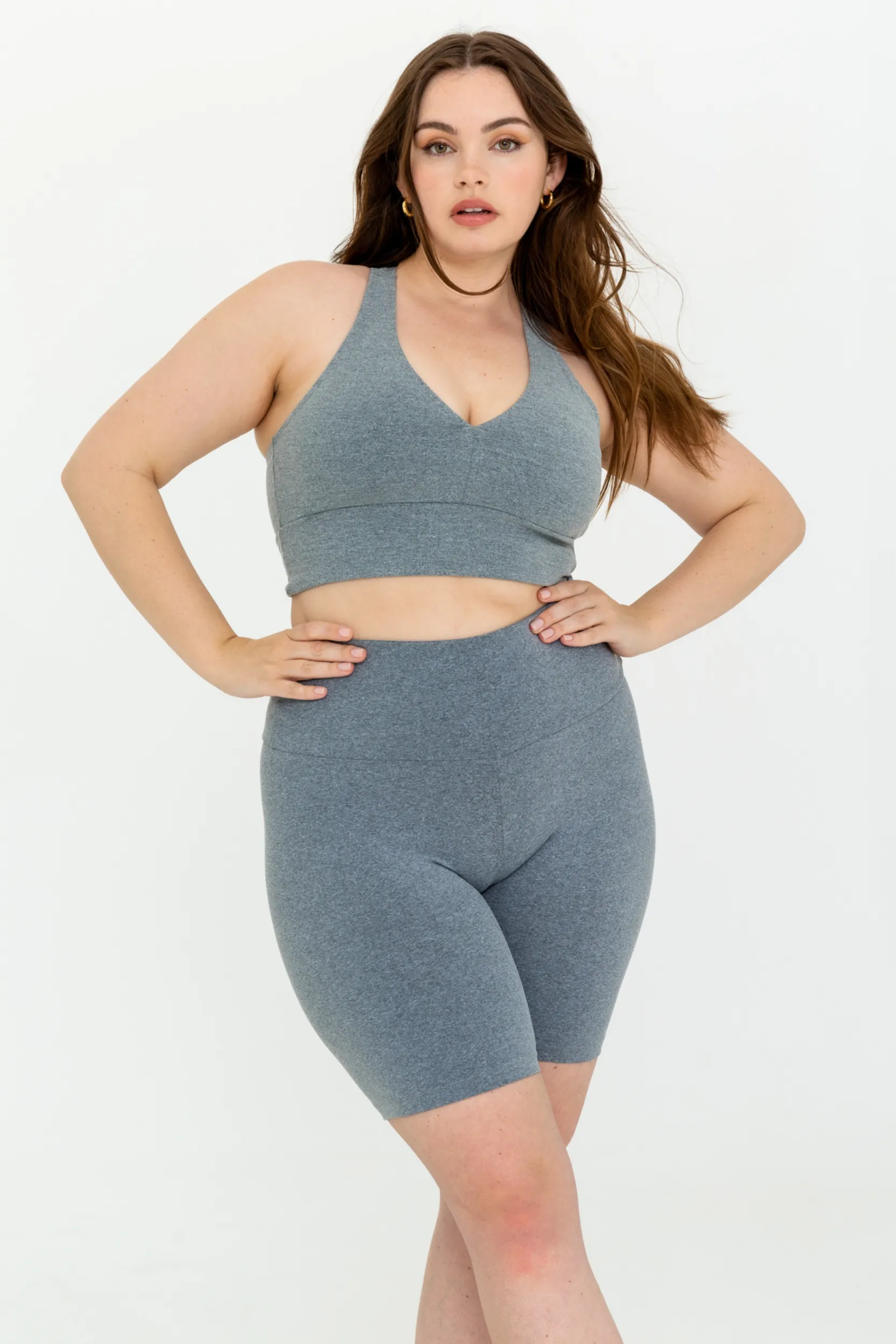 Not Your Average Basic Curvy Top Heather Grey