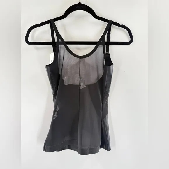 NWT Spanx Very Black Satin-X Open Bust Cami
