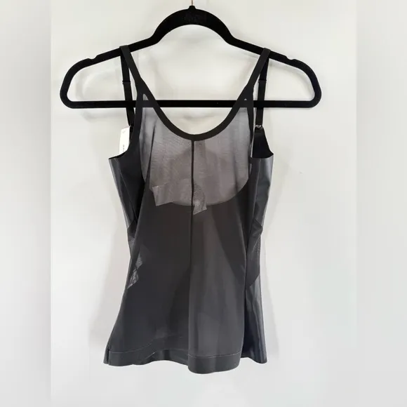 NWT Spanx Very Black Satin-X Open Bust Cami