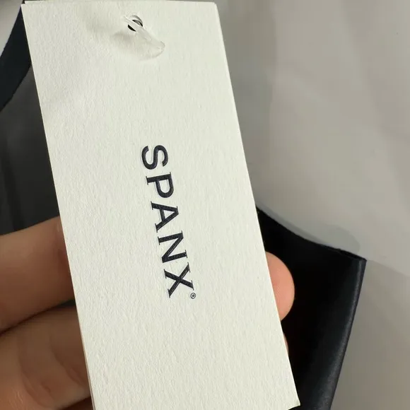 NWT Spanx Very Black Satin-X Open Bust Cami
