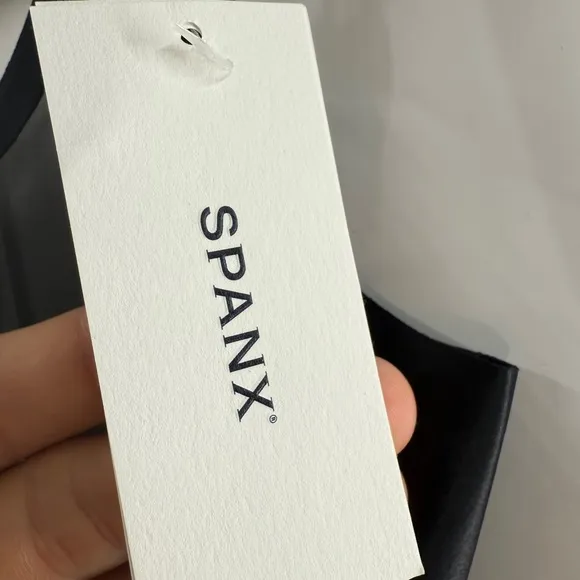 NWT Spanx Very Black Satin-X Open Bust Cami