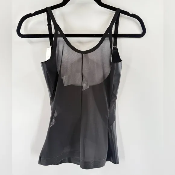 NWT Spanx Very Black Satin-X Open Bust Cami