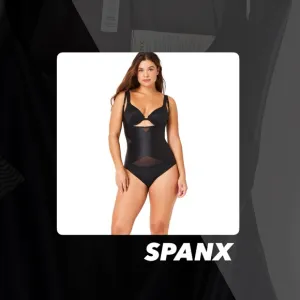 NWT Spanx Very Black Satin-X Open Bust Cami
