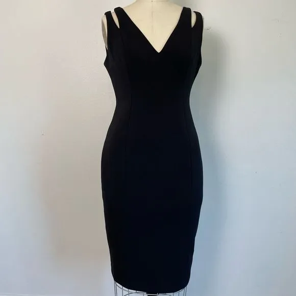NWT Vince Camuto Black Midi Dress Size 12