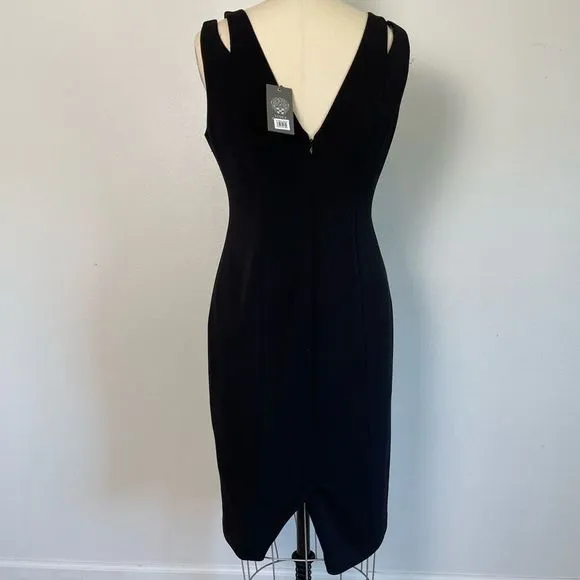 NWT Vince Camuto Black Midi Dress Size 12