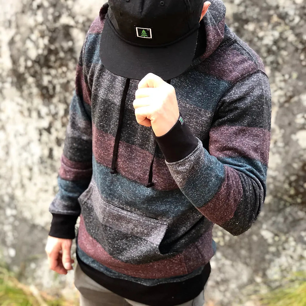 Oceanside Striped Fleece Unisex Mid-weight Hoodie