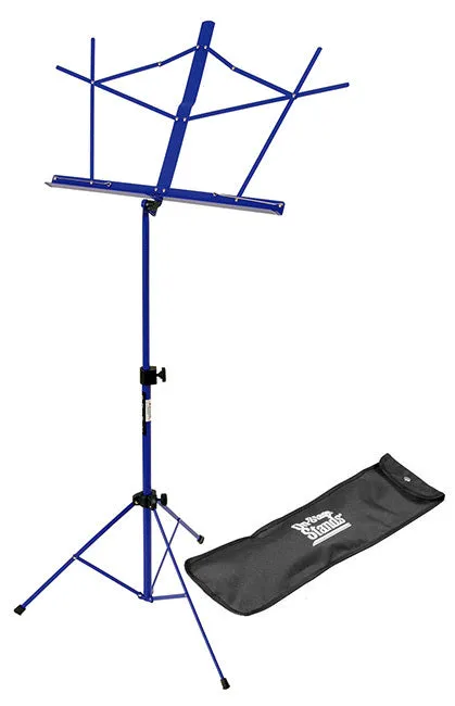 On Stage Compact Sheet Music Stand in Blue with Bag