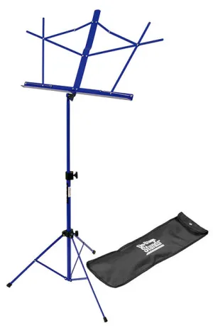 On Stage Compact Sheet Music Stand in Blue with Bag