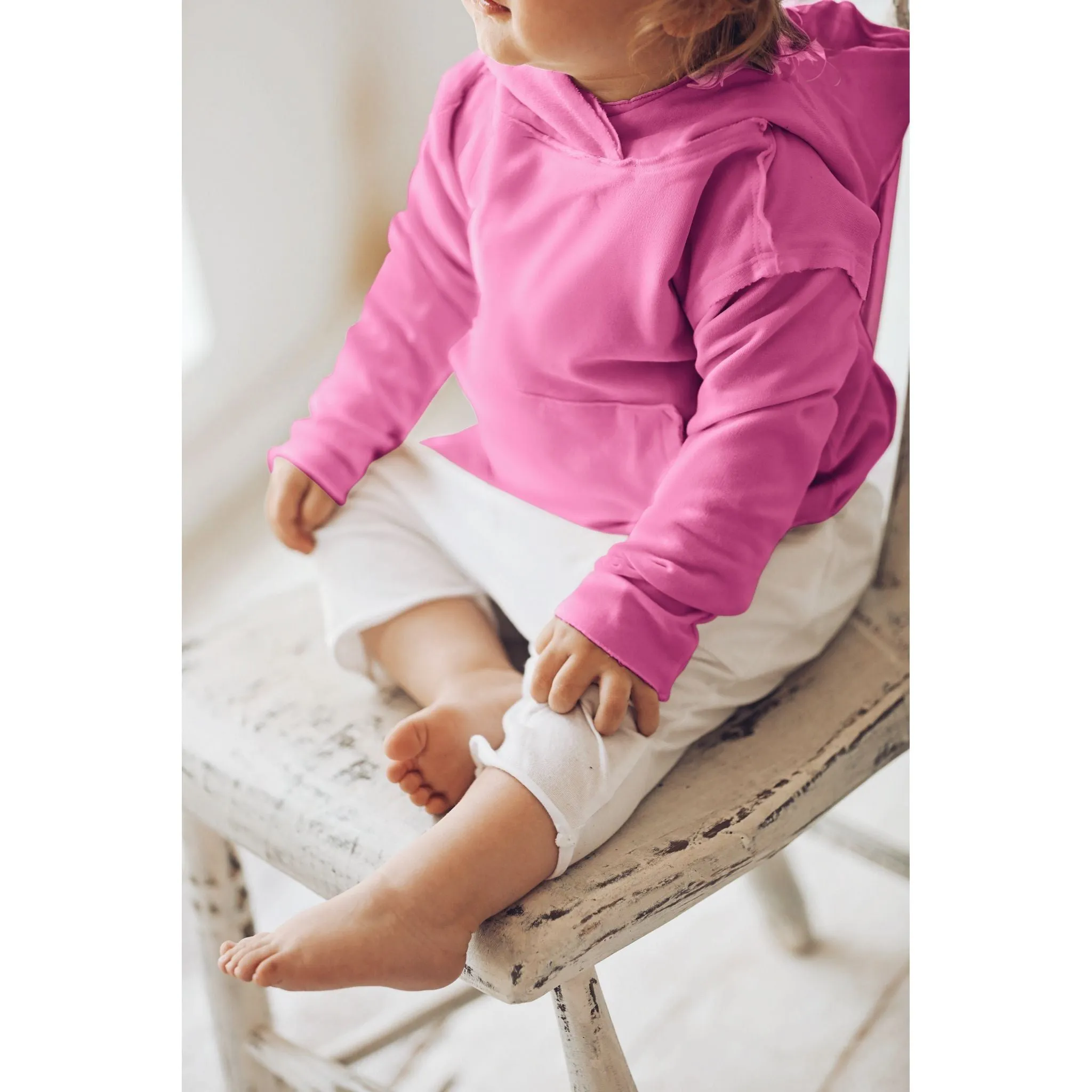 Organic Baby  Benji Hoodie Bubble Gum Pink