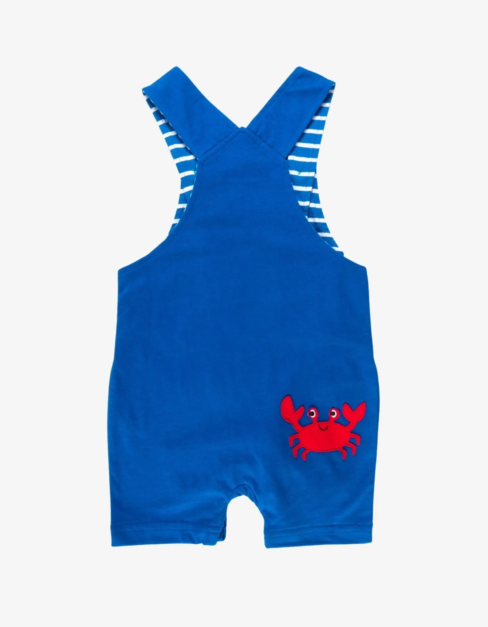 Organic Turtle Applique Dungaree Shorts