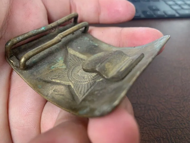 Original WW2 USSR Russian Soldiers Army Brass Belt Buckle