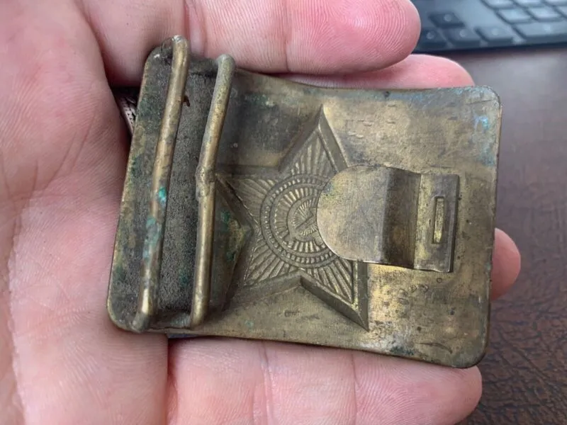 Original WW2 USSR Russian Soldiers Army Brass Belt Buckle