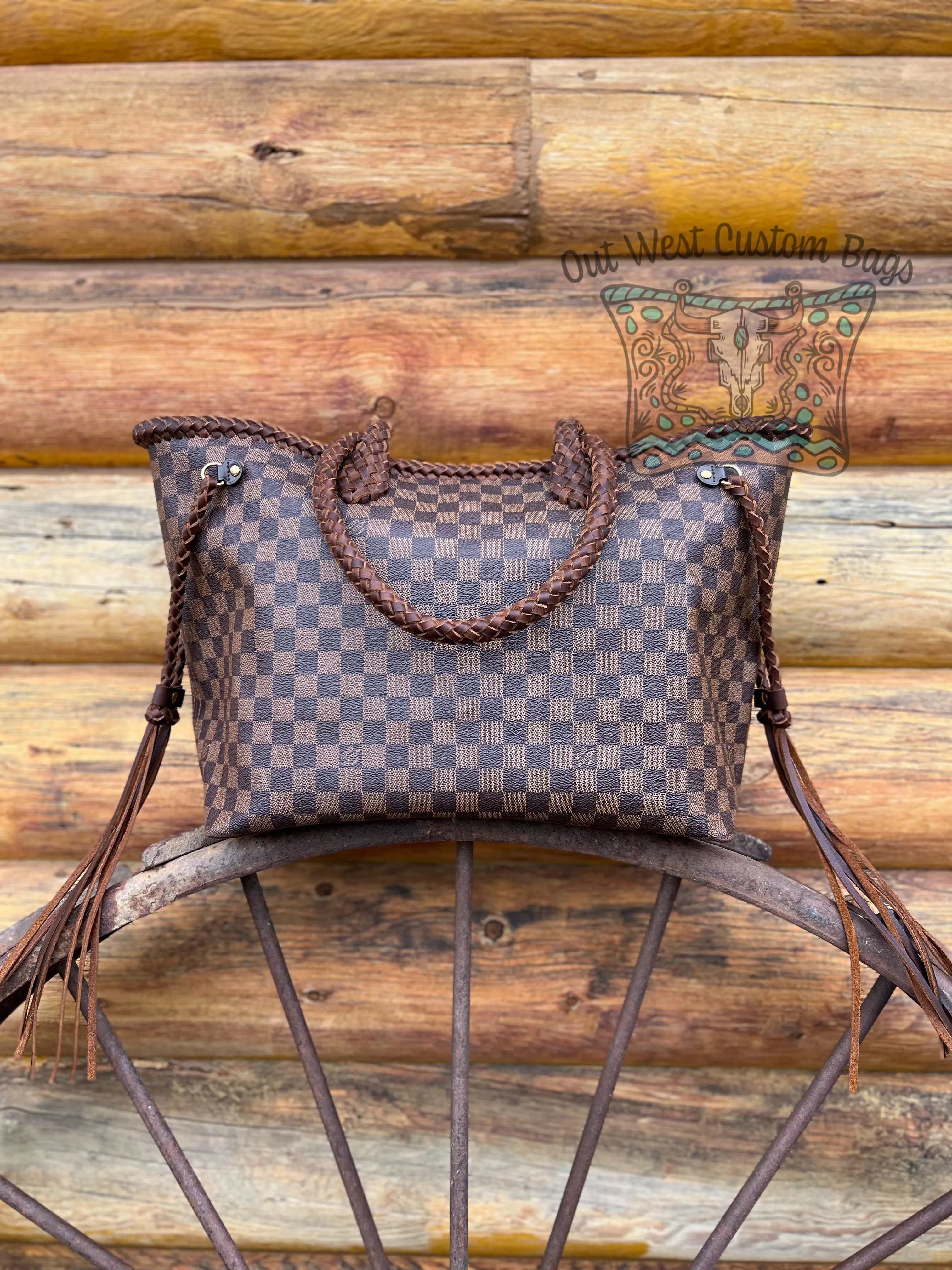 Out West Neverfull GM Damier Ebene Fringeless Revamp